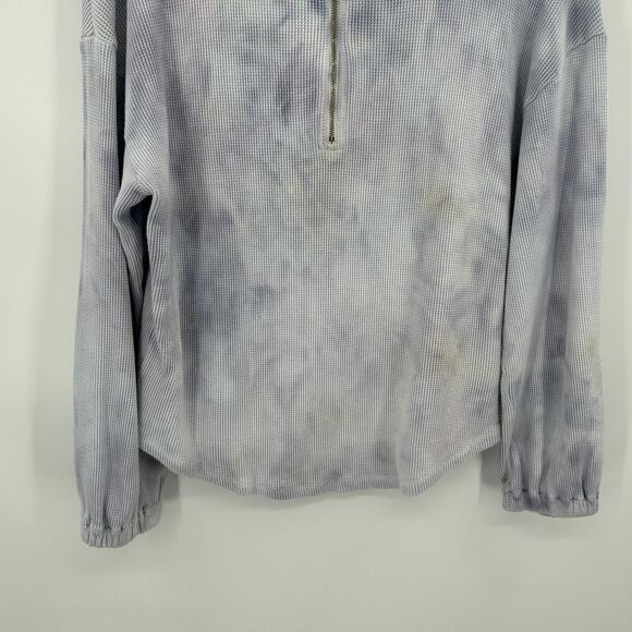 MADEWELL MWL Purple Tie Dye Waffle Knit Half Zip Pullover Sweater Size Medium - Picture 7 of 10